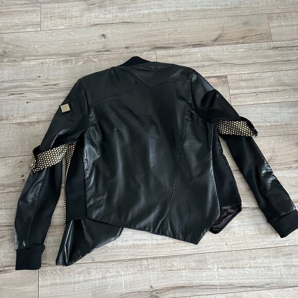 Custom Ghost Label Leather Bomber Jacket - Picture 7 of 10